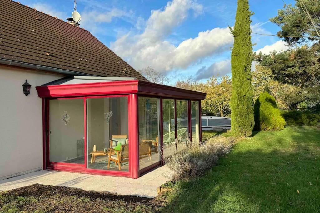 Gite 3 Etoiles Les Gourlines Avec Balneo, Veranda, Piscine Et Garage Avermes المظهر الخارجي الصورة