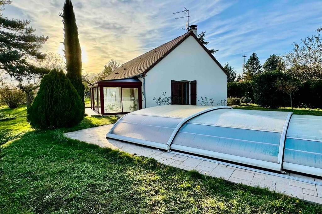 Gite 3 Etoiles Les Gourlines Avec Balneo, Veranda, Piscine Et Garage Avermes المظهر الخارجي الصورة